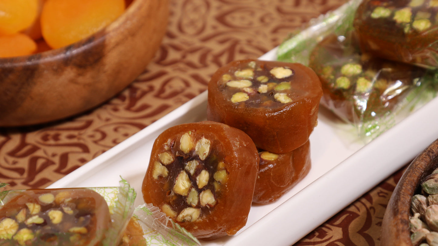 Kayısı Pestili ile Sarılmış Silindir Lokum